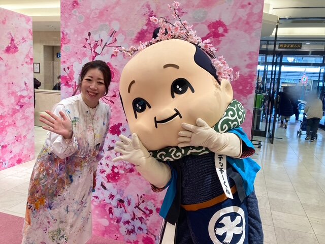 大丸に春が来た☆silsilさんライブペイント！の巻